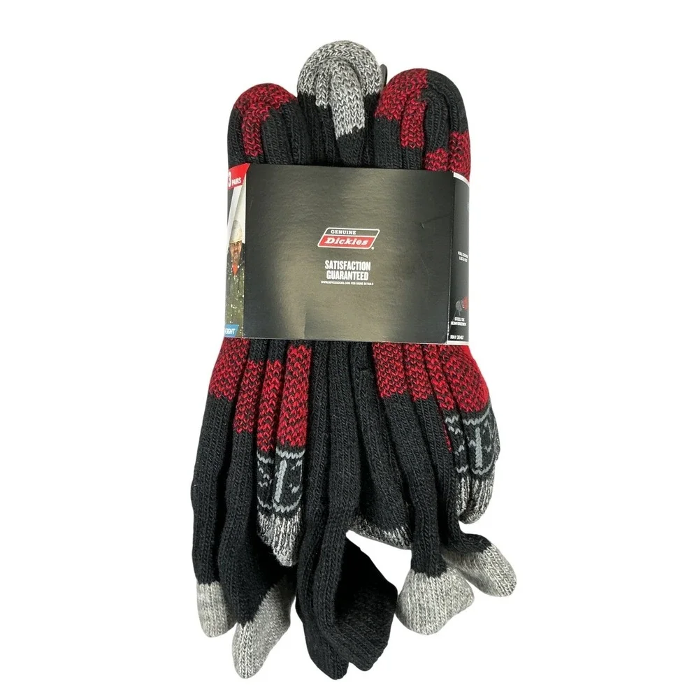 Dickies Steel Toe‎ Wool Blend Thermal Crew Socks 3 Pair Heavyweight 6-12 Work